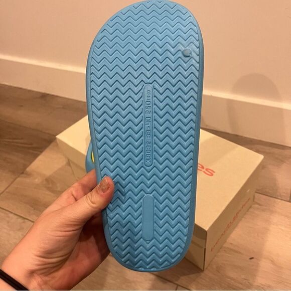 J/Slides Beach Slides SQUISH Turquoise/Yellow EVA NEW size 8 - Picture 14 of 14